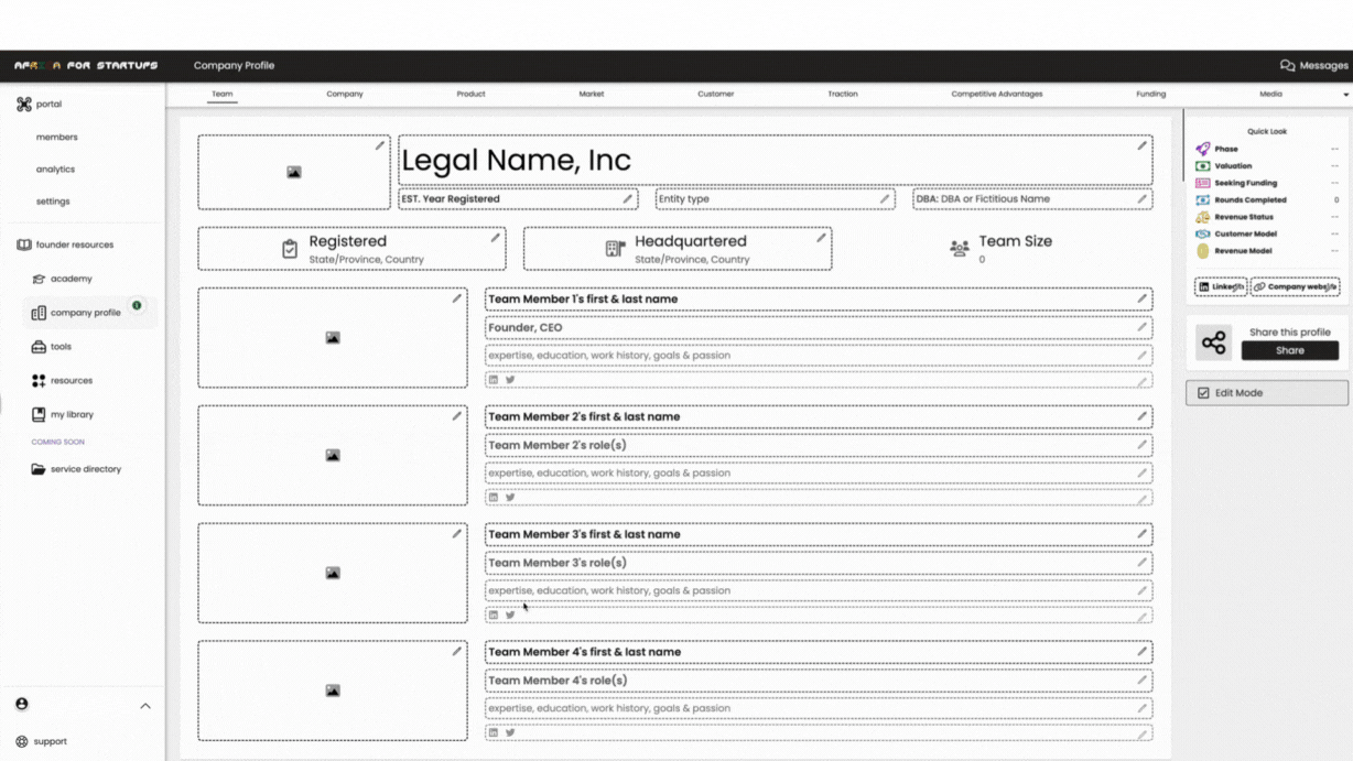 Africa for Startups Company Profile - automatic pitch deck generator.